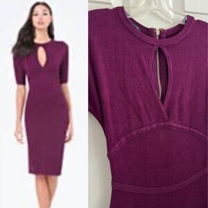 Bebe Bodycon Stretch Midi Dress XS Purple
